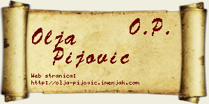 Olja Pijović vizit kartica